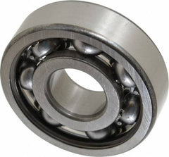 SKF - 17mm Bore Diam, 47mm OD, Open Deep Groove Radial Ball Bearing - 14mm Wide, 1 Row, Round Bore, 6,550 Nm Static Capacity, 14,300 Nm Dynamic Capacity - Benchmark Tooling