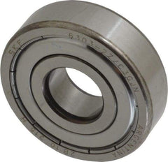 SKF - 17mm Bore Diam, 47mm OD, Double Shield Deep Groove Radial Ball Bearing - 14mm Wide, 1 Row, Round Bore, 6,550 Nm Static Capacity, 14,300 Nm Dynamic Capacity - Benchmark Tooling