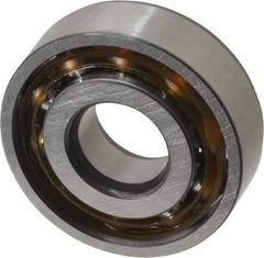 SKF - 12mm Bore Diam, 32mm OD, Open Angular Contact Radial Ball Bearing - 10mm Wide, 1 Row, Round Bore, 3,800 Lb Static Capacity, 7,610 Lb Dynamic Capacity - Benchmark Tooling