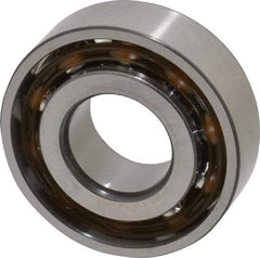 SKF - 15mm Bore Diam, 35mm OD, Open Angular Contact Radial Ball Bearing - 11mm Wide, 1 Row, Round Bore, 4,800 Lb Static Capacity, 8,840 Lb Dynamic Capacity - Benchmark Tooling