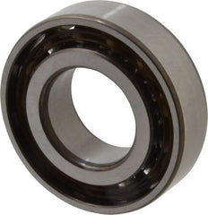 SKF - 25mm Bore Diam, 52mm OD, Open Angular Contact Radial Ball Bearing - 15mm Wide, 1 Row, Round Bore, 10,200 Lb Static Capacity, 15,600 Lb Dynamic Capacity - Benchmark Tooling