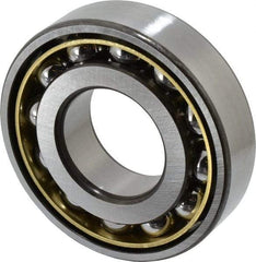 SKF - 40mm Bore Diam, 90mm OD, Open Angular Contact Radial Ball Bearing - 23mm Wide, 1 Row, Round Bore, 30,500 Lb Static Capacity, 49,400 Lb Dynamic Capacity - Benchmark Tooling