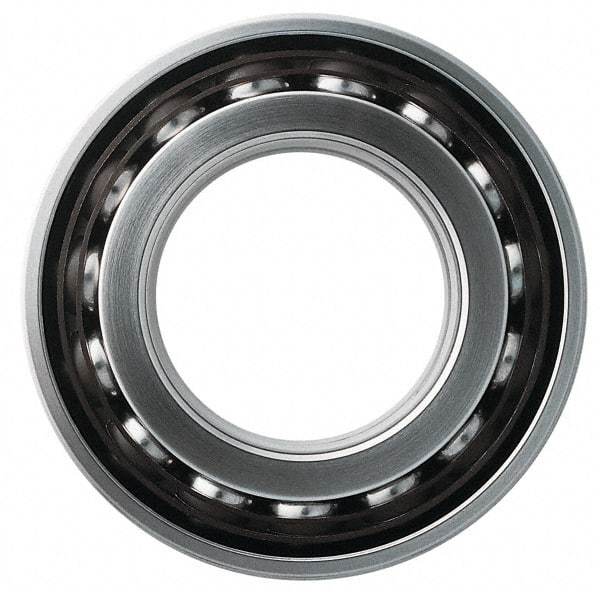 SKF - 35mm Bore Diam, 80mm OD, Open Angular Contact Radial Ball Bearing - 21mm Wide, 1 Row, Round Bore, 24,500 Lb Static Capacity, 41,500 Lb Dynamic Capacity - Benchmark Tooling