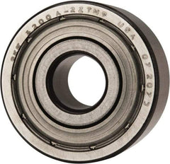 SKF - 10mm Bore Diam, 30mm OD, Double Shield Angular Contact Radial Ball Bearing - 14mm Wide, 2 Rows, Round Bore, 4,300 Lb Static Capacity, 7,610 Lb Dynamic Capacity - Benchmark Tooling