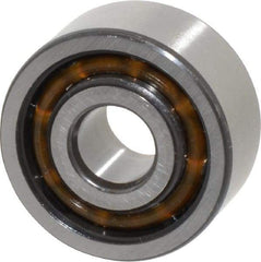 SKF - 10mm Bore Diam, 30mm OD, Open Angular Contact Radial Ball Bearing - 14mm Wide, 2 Rows, Round Bore, 4,300 Lb Static Capacity, 7,610 Lb Dynamic Capacity - Benchmark Tooling