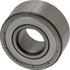 SKF - 15mm Bore Diam, 35mm OD, Double Shield Angular Contact Radial Ball Bearing - 15.9mm Wide, 2 Rows, Round Bore, 6,700 Lb Static Capacity, 11,200 Lb Dynamic Capacity - Benchmark Tooling