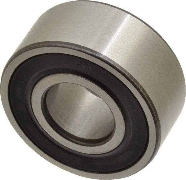 SKF - 17mm Bore Diam, 40mm OD, Double Seal Angular Contact Radial Ball Bearing - 17.5mm Wide, 2 Rows, Round Bore, 8,800 Lb Static Capacity, 14,300 Lb Dynamic Capacity - Benchmark Tooling