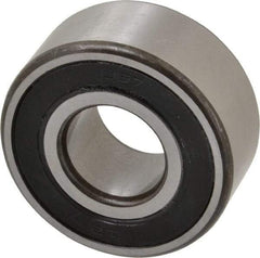 SKF - 20mm Bore Diam, 47mm OD, Double Seal Angular Contact Radial Ball Bearing - 20.6mm Wide, 2 Rows, Round Bore, 12,000 Lb Static Capacity, 19,000 Lb Dynamic Capacity - Benchmark Tooling