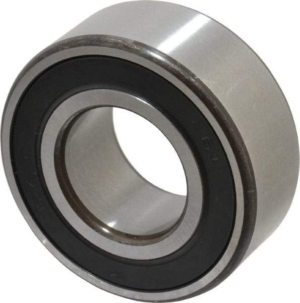 SKF - 25mm Bore Diam, 52mm OD, Double Seal Angular Contact Radial Ball Bearing - 20.6mm Wide, 2 Rows, Round Bore, 14,300 Lb Static Capacity, 20,800 Lb Dynamic Capacity - Benchmark Tooling