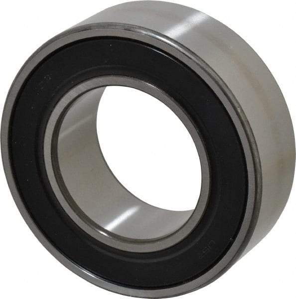 SKF - 50mm Bore Diam, 90mm OD, Double Seal Angular Contact Radial Ball Bearing - 30.2mm Wide, 2 Rows, Round Bore, 39,000 Lb Static Capacity, 48,800 Lb Dynamic Capacity - Benchmark Tooling