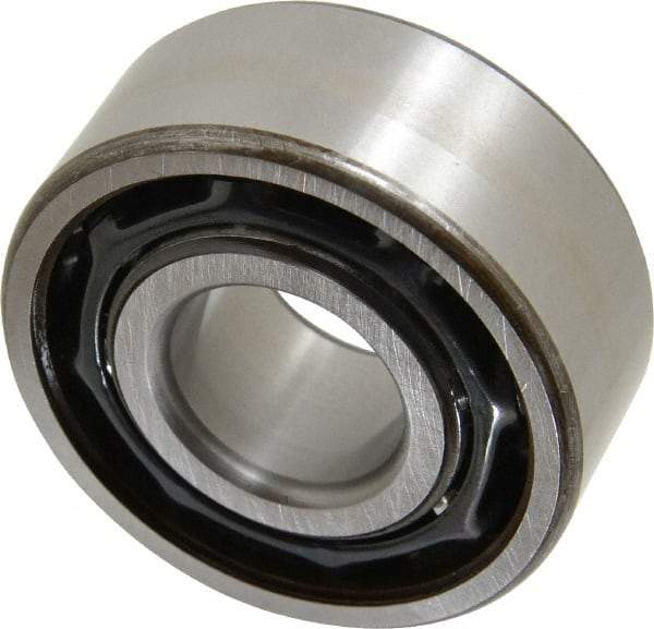 SKF - 25mm Bore Diam, 62mm OD, Open Angular Contact Radial Ball Bearing - 25.4mm Wide, 2 Rows, Round Bore, 20,400 Lb Static Capacity, 30,700 Lb Dynamic Capacity - Benchmark Tooling