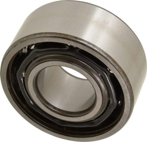 SKF - 35mm Bore Diam, 80mm OD, Open Angular Contact Radial Ball Bearing - 34.9mm Wide, 2 Rows, Round Bore, 35,500 Lb Static Capacity, 49,400 Lb Dynamic Capacity - Benchmark Tooling