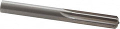Hertel - 0.442" Solid Carbide 6 Flute Chucking Reamer - Straight Flute, 0.442" Straight Shank, 1-3/8" Flute Length, 4" OAL - Benchmark Tooling