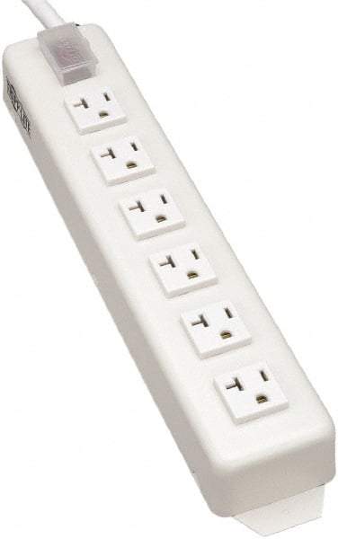 Tripp-Lite - 6 Outlets, 120 VAC15 Amps, 15' Cord, Power Outlet Strip - Keyhole, Tab Mount, 5-15/20R NEMA Configuration, 13-3/4" Strip - Benchmark Tooling