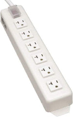 Tripp-Lite - 6 Outlets, 120 VAC15 Amps, 15' Cord, Power Outlet Strip - Keyhole, Tab Mount, 5-15/20R NEMA Configuration, 13-3/4" Strip - Benchmark Tooling