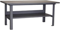 Jamco - 60 Wide x 36" Deep x 34" High, Steel Work Table - Flat Top, Fixed Legs, Gray - Benchmark Tooling