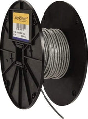 Value Collection - 1/8" x 3/32" Diam, Aircraft Cable - 920 Lb Breaking Strength, 7 x 7 Strand Core, Vinyl Coating - Benchmark Tooling