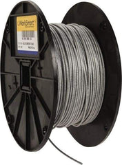 Value Collection - 3/32" x 1/16" Diam, Aircraft Cable - 480 Lb Breaking Strength, 7 x 7 Strand Core, Vinyl Coating - Benchmark Tooling