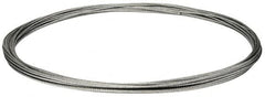 Value Collection - 3/16" Diam, Galvanized Steel Wire Rope - 4,200 Lb Breaking Strength, 7 x 19 Strand Core - Benchmark Tooling