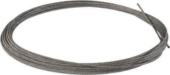 Value Collection - 1/4" Diam, Aircraft Cable - 6,100 Lb Breaking Strength, 7 x 7 Strand Core - Benchmark Tooling