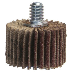 2″ × 1″ × 1/4″-20 Super Finish Flap Wheel 180 Grit Aluminum Oxide - Benchmark Tooling