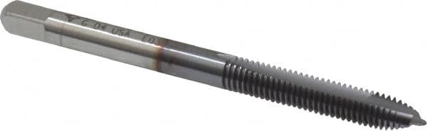 Cleveland - M5x0.80, 2 Flute, TiCN Finish, High Speed Steel Spiral Point Tap - Plug Chamfer, Right Hand Thread, 1/2" Thread Length, 2B Class of Fit, Series 1011TICN - Exact Industrial Supply