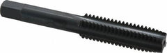 Cleveland - 1/2-13 UNC 2B 4 Flute Oxide Finish High Speed Steel Straight Flute Standard Hand Tap - Plug, Right Hand Thread, 0.94" Thread Length, H3 Limit, Oversize - Exact Industrial Supply