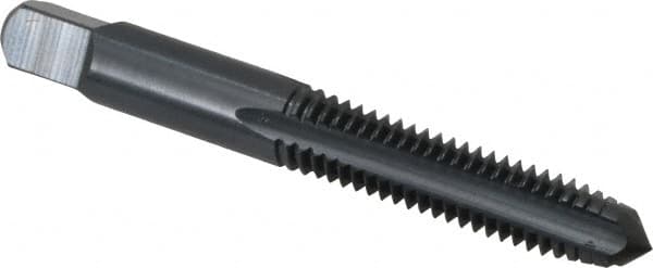 Cleveland - 3/8-16 UNC 2B 4 Flute Oxide Finish High Speed Steel Straight Flute Standard Hand Tap - Plug, Right Hand Thread, 3/4" Thread Length, H3 Limit, Oversize - Exact Industrial Supply