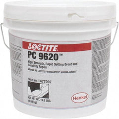 Loctite - 128 Fluid Ounce Container, Gray, Tub Magnesium Phosphate Construction Adhesive - Series Magna-Grout, 15 to 22 min Fixture Time, Indoor, Outdoor - Benchmark Tooling