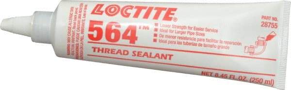 Loctite - 250 mL Tube, Off-White, Low Strength Paste Threadlocker - Series 564, 72 Hour Full Cure Time, Hand Tool, Heat Removal - Benchmark Tooling