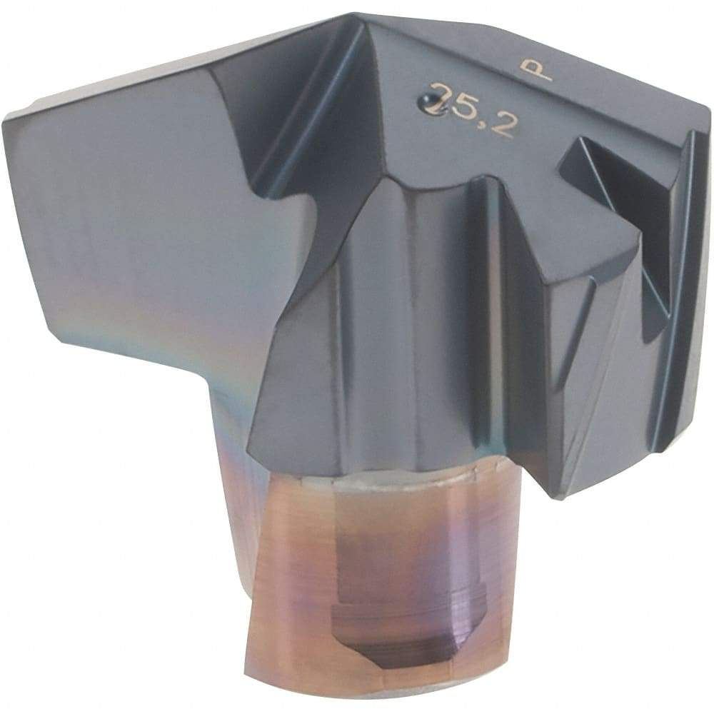 Iscar - Series ICP-2M, 0.992" Diam Grade IC908 140° Replaceable Drill Tip - Carbide, TiAlN Finish, 25 Seat Size, Through Coolant - Benchmark Tooling