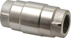 Strataflo - 3/4" Nickel Plated Brass Check Valve - Inline, FNPT x FNPT, 400 WOG - Benchmark Tooling