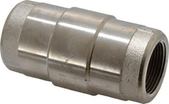 Strataflo - 1-1/4" Nickel Plated Brass Check Valve - Inline, FNPT x FNPT, 400 WOG - Benchmark Tooling