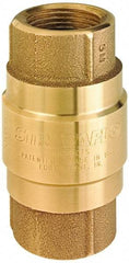 Strataflo - 1-1/4" Brass Check Valve - Inline, FNPT x FNPT, 200 WOG - Benchmark Tooling