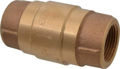 Strataflo - 1" Brass Check Valve - Inline, FNPT x FNPT, 200 WOG - Benchmark Tooling