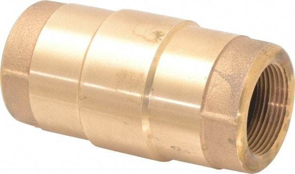 Strataflo - 1-1/4" Brass Check Valve - Inline, FNPT x FNPT, 200 WOG - Benchmark Tooling