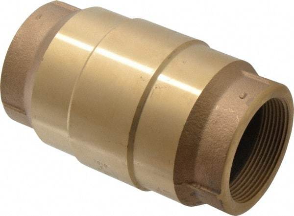 Strataflo - 2" Brass Check Valve - Inline, FNPT x FNPT, 200 WOG - Benchmark Tooling