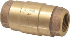 Strataflo - 3/4" Brass Check Valve - Inline, FNPT x FNPT, 200 WOG - Benchmark Tooling