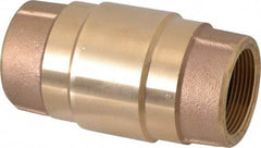 Strataflo - 1-1/2" Brass Check Valve - Inline, FNPT x FNPT, 200 WOG - Benchmark Tooling