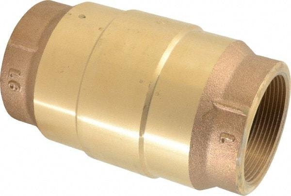 Strataflo - 2" Brass Check Valve - Inline, FNPT x FNPT, 200 WOG - Benchmark Tooling