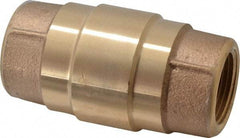 Strataflo - 1" Brass Check Valve - Inline, FNPT x FNPT, 200 WOG - Benchmark Tooling