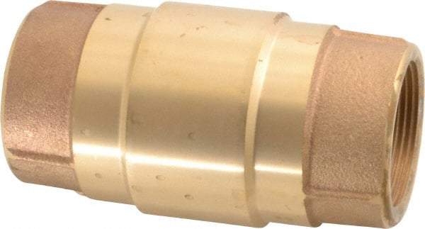 Strataflo - 1-1/2" Brass Check Valve - Inline, FNPT x FNPT, 200 WOG - Benchmark Tooling