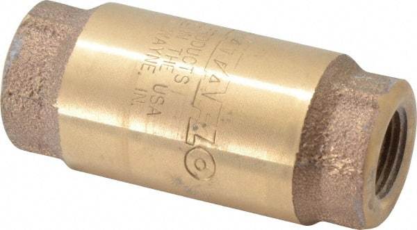 Strataflo - 3/8" Brass Check Valve - Inline, FNPT x FNPT, 400 WOG - Benchmark Tooling