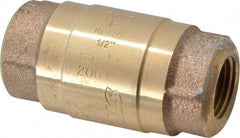 Strataflo - 1/2" Brass Check Valve - Inline, FNPT x FNPT, 400 WOG - Benchmark Tooling