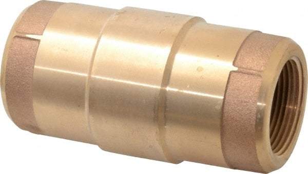 Strataflo - 1-1/4" Brass Check Valve - Inline, FNPT x FNPT, 400 WOG - Benchmark Tooling