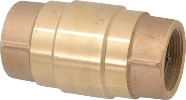 Strataflo - 1-1/2" Brass Check Valve - Inline, FNPT x FNPT, 400 WOG - Benchmark Tooling