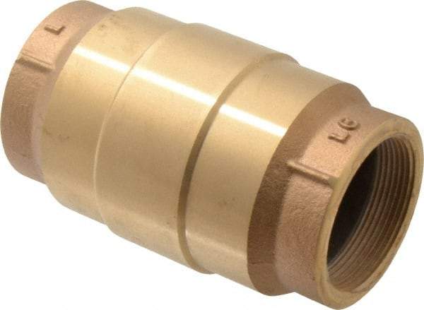 Strataflo - 2" Brass Check Valve - Inline, FNPT x FNPT, 400 WOG - Benchmark Tooling