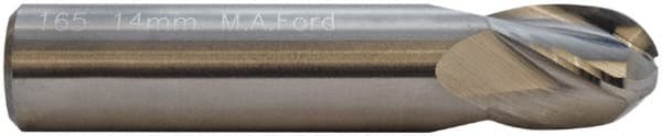 M.A. Ford - 5/64", 5/32" LOC, 1/8" Shank Diam, 1-1/2" OAL, 4 Flute, Solid Carbide Square End Mill - Single End, Uncoated, 30° Helix, Centercutting, Right Hand Cut, Right Hand Flute, Series 165 - Benchmark Tooling