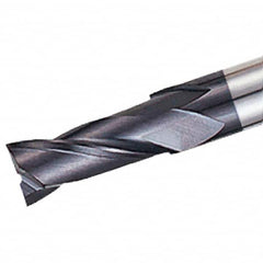 Iscar - 12mm, 26mm LOC, 12mm Shank Diam, 75mm OAL, 2 Flute, Solid Carbide Square End Mill - Single End, TiAlN Finish, Spiral Flute, 30° Helix, Right Hand Cut, Right Hand Flute - Benchmark Tooling