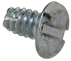 Value Collection - #4-40 UNC Thread, 3/16" Length Under Head, Slotted Drive Steel Thread Cutting Screw - Pan Head, Grade 2, Point Type F, Zinc-Plated Finish - Benchmark Tooling